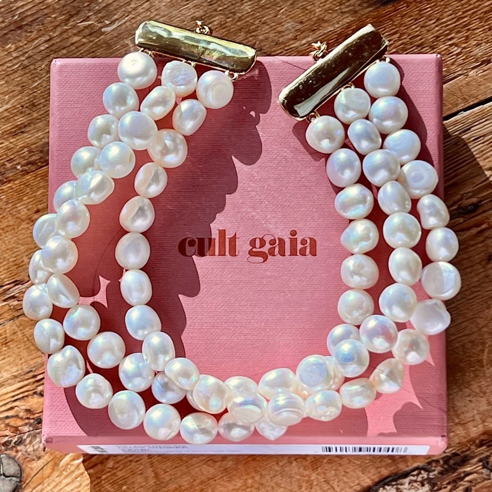 🌺🎉HP🎉🌺 NWT Cult Gaia Nora Freshwater Pearl Choker